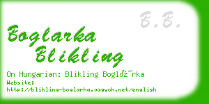 boglarka blikling business card